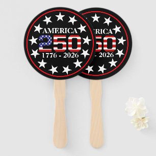 USA 250th Anniversary 1776-2026 American Flag Hand Fan
