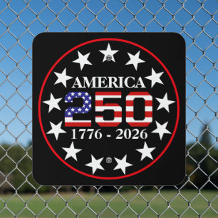 USA 250th Anniversary 1776-2026 American Flag Metal Sign