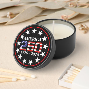 USA 250th Anniversary 1776-2026 American Flag Mini Candle Favors