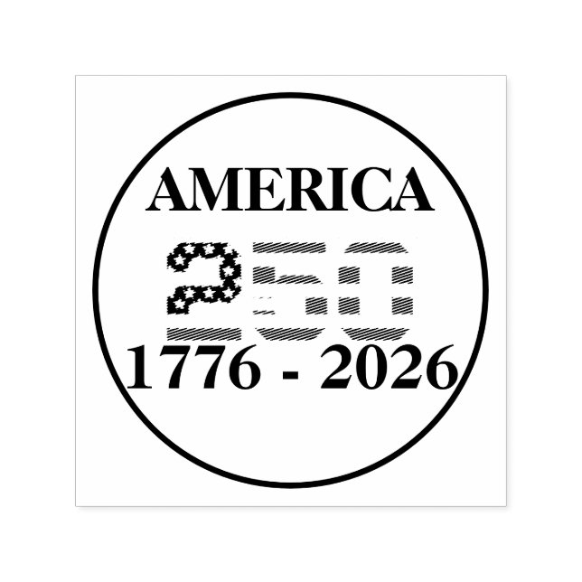 USA 250th Anniversary 1776-2026 American Flag Self-inking Stamp (Design)