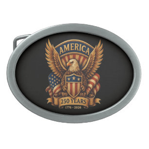 USA 250th Anniversary 1776-2026 Belt Buckle