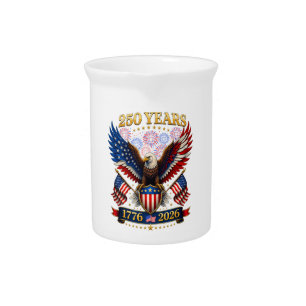 USA 250th Anniversary 1776-2026 Beverage Pitcher