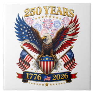 USA 250th Anniversary 1776-2026 Ceramic Tile