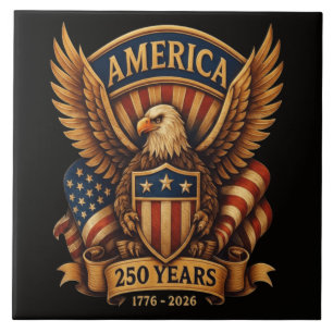USA 250th Anniversary 1776-2026 Ceramic Tile