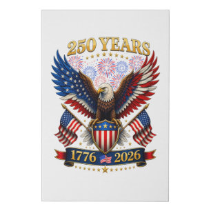 USA 250th Anniversary 1776-2026 Faux Canvas Print