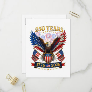 USA 250th Anniversary 1776-2026 Invitation Postcard