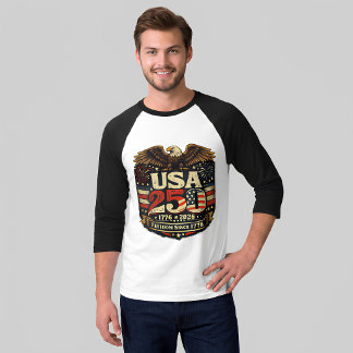 USA 250th Anniversary 1776-2026 Men's Patriotic T-Shirt