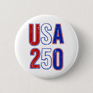 USA 250th Anniversary 1776-2026 Patriotic American Button
