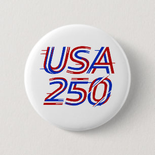 USA 250th Anniversary 1776-2026 Patriotic American Button