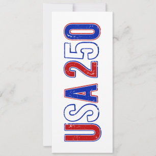 USA 250th Anniversary 1776-2026 Patriotic American Holiday Card