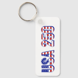 USA 250th Anniversary 1776-2026 Patriotic American Keychain