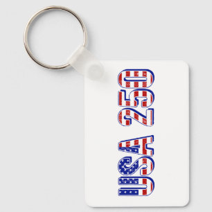 USA 250th Anniversary 1776-2026 Patriotic American Keychain