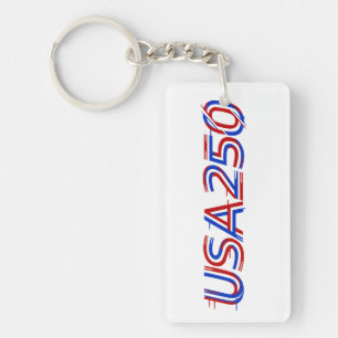 USA 250th Anniversary 1776-2026 Patriotic American Keychain