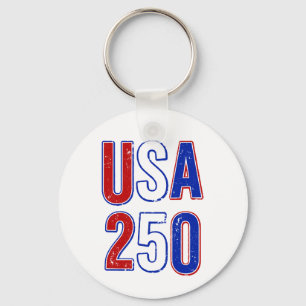 USA 250th Anniversary 1776-2026 Patriotic American Keychain