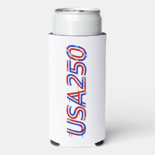 USA 250th Anniversary 1776-2026 Patriotic American Seltzer Can Cooler