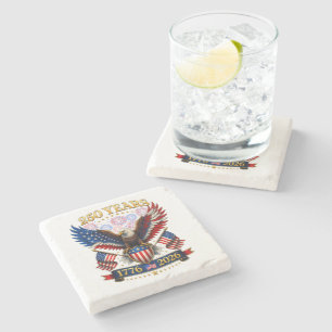 USA 250th Anniversary 1776-2026 Stone Coaster