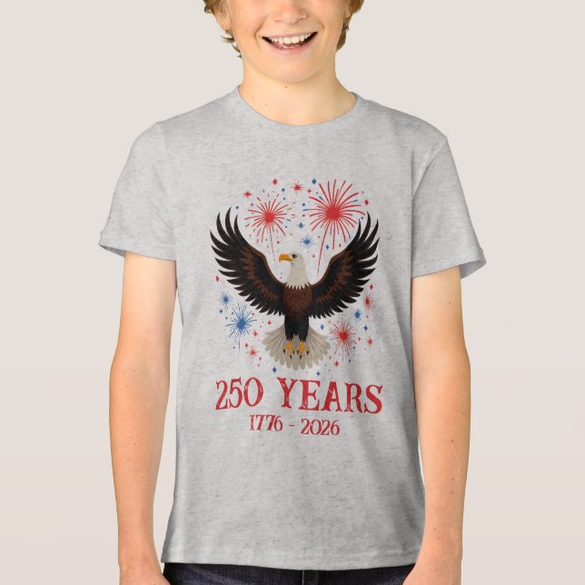 USA 250th Anniversary 2026 1776 - 2026 Patriotic Tri-Blend Shirt (Front)
