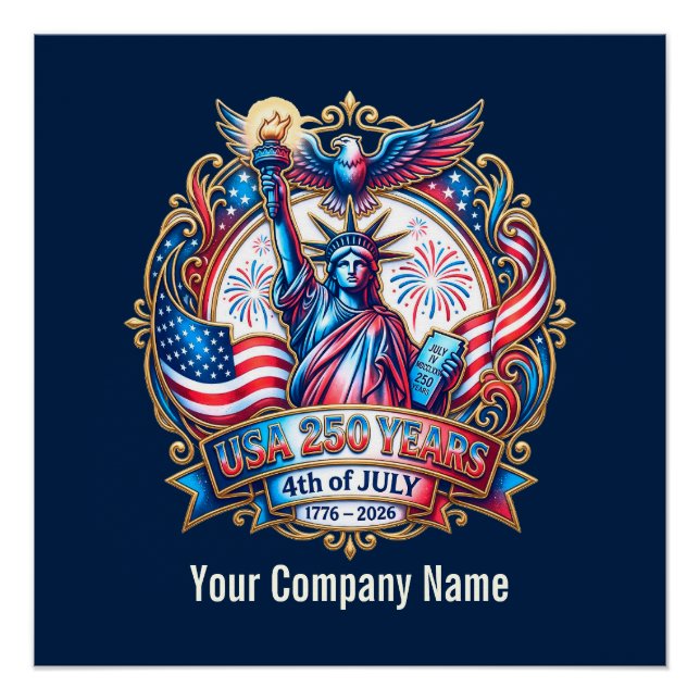 USA 250th anniversary 4th of July Poster (Front)