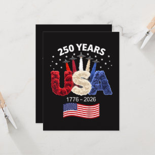 Usa 250th Anniversary American Flag 250 Years Invitation