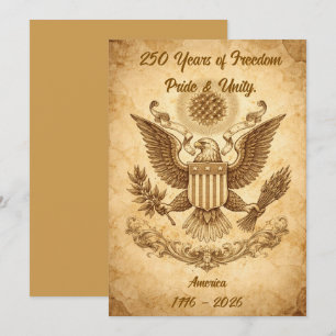 USA 250th Anniversary American Flags Patriotic  Holiday Card