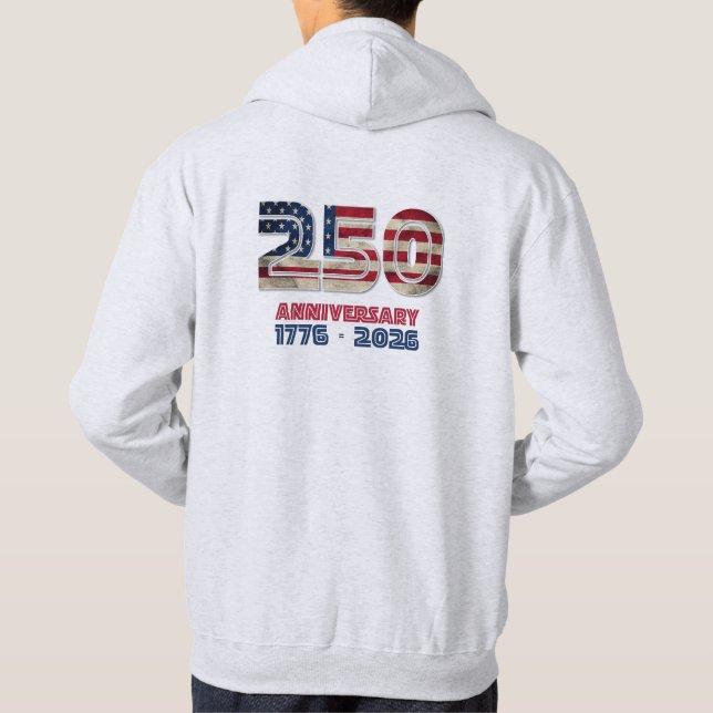 USA 250th Anniversary - American Patriotic Gift  Hoodie (Back)