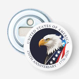 USA 250th Anniversary Bald Eagle Patriotic Bottle Opener