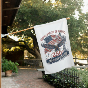 USA 250th Anniversary Bald Eagle Statue of Liberty House Flag