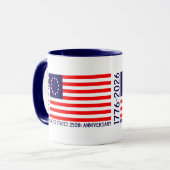USA 250th Anniversary Betsy Ross Flag Mug (Front Left)