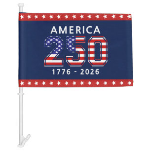 USA 250th Anniversary Blue Car Flag