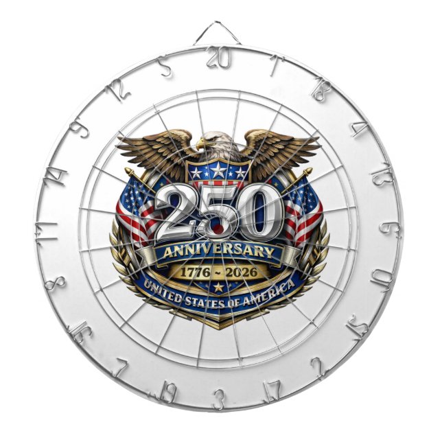 USA 250th Anniversary Dart Board (Front)