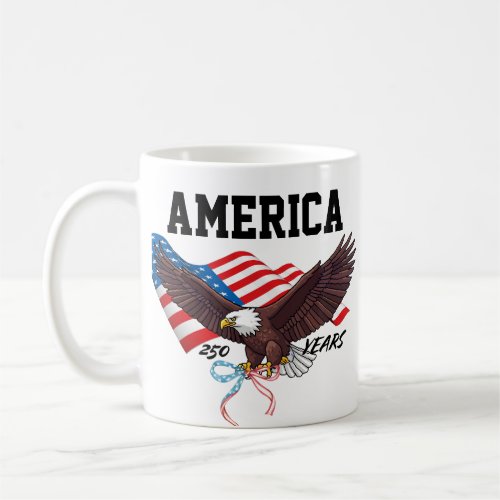 USA 250th Anniversary Eagle PNG | Patriotic Eagle Coffee Mug