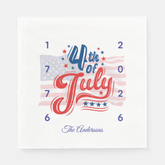 USA 250th Anniversary Fourth Of July Napkins