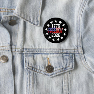 USA 250th Anniversary Freedom Button