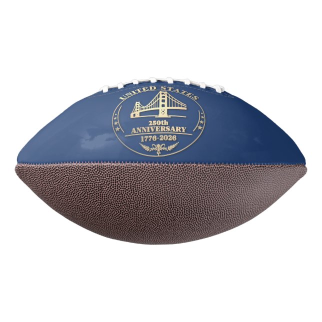 USA 250th Anniversary Golden Gate Gold design  Football (Rotated 270)