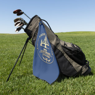 USA 250th Anniversary Golden Gate Gold design  Golf Towel