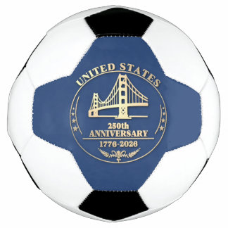 USA 250th Anniversary Golden Gate Gold design  Soccer Ball