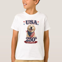 USA 250th Anniversary Golden Retriever Youth