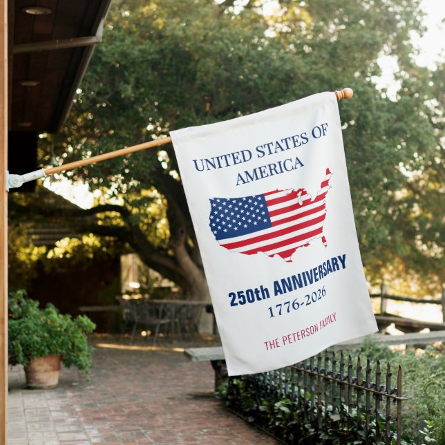 USA 250th Anniversary House Flag (In SItu)