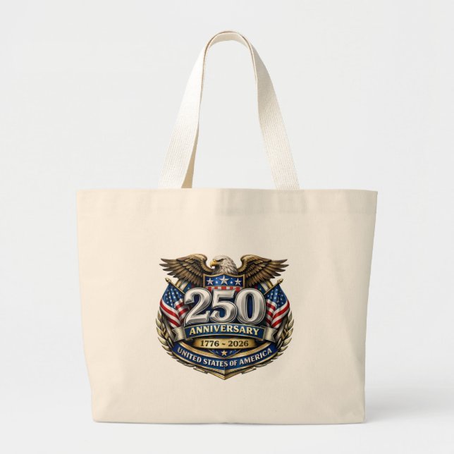 USA 250th Anniversary Jumbo Tote Bag (Front)