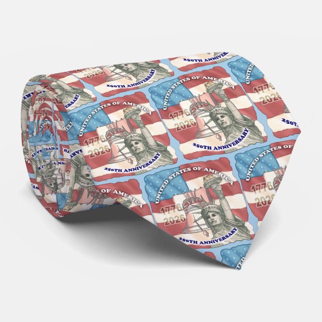 USA 250th anniversary  Neck Tie (Rolled)