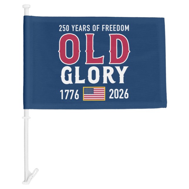 USA 250th Anniversary Old Glory Car Flag (Front)