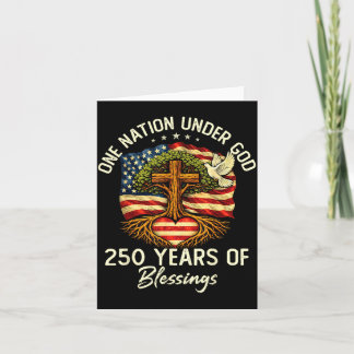 USA 250th Anniversary One Nation Under God Card