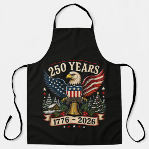 USA 250th Anniversary Patriotic Christmas Eagle Apron