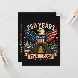 USA 250th Anniversary Patriotic Christmas Eagle Invitation