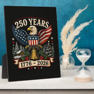 USA 250th Anniversary Patriotic Christmas Eagle Plaque