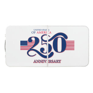 USA 250th Anniversary Patriotic Folding Table 