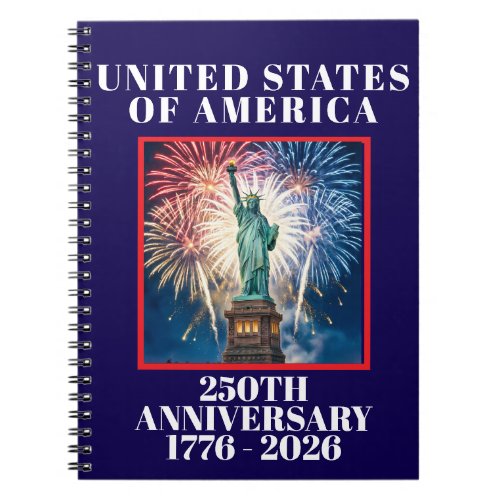 USA 250th Anniversary Patriotic Planner Notebook