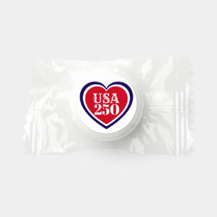 USA 250th Anniversary Patriotic Red White Blue Life Saver® Mints
