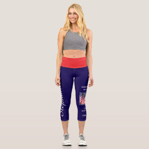 USA 250th Anniversary personalized yoga Capri Leggings