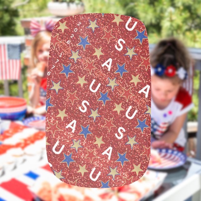 USA 250th Anniversary Red Minx Nail Art (Creator Uploaded)